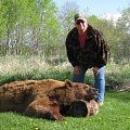 One of our regular hunters with a beautiful record book strawberry blonde blackberry boar.