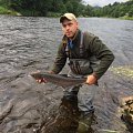 Trophy reindeers and red stag. Atlantic salmon fishing