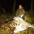 big deer with velvet trophy - exchangehunt trip in Finland