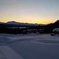 Our cabin in sunset after a huntingday.
